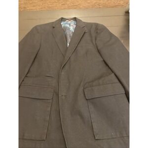 Kronos Unlined Blazer Jacket 71% Cotton 26% Polyester Men's Black  Size 40R